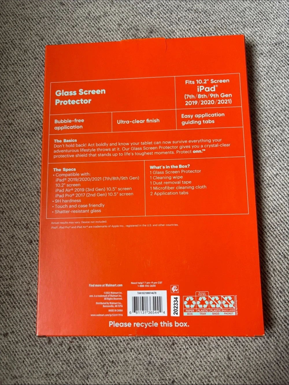 protect onn. Glass Screen Protector for 10.2